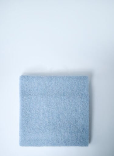 Marni Fringed Wool Scarf Light Blue mni0261011