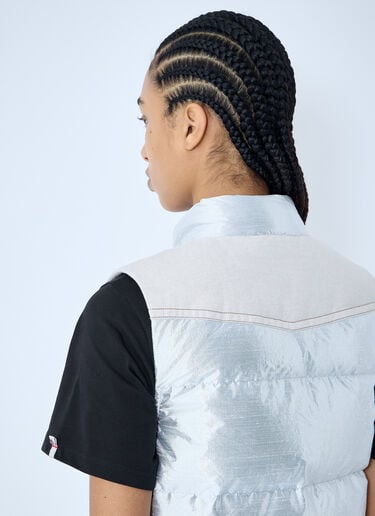 Moncler Grenoble Pinchot Lamé Down Gilet Silver mog0259002