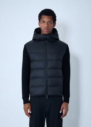 Moncler Quilted Knit Hooded Cardigan Black mon0161018