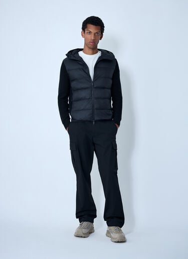 Quilted Knit Hooded Cardigan Moncler Quilted Knit Hooded Cardigan Black mon0161018
