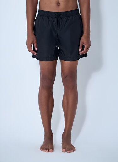 Logo Patch Swim Shorts Moncler Logo Patch Swim Shorts Black mon0161025