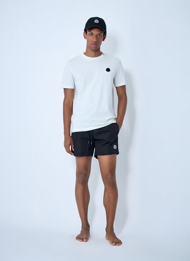 Logo Patch Swim Shorts Moncler Logo Patch Swim Shorts Black mon0161025