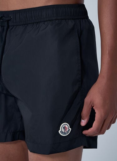 Logo Patch Swim Shorts Moncler Logo Patch Swim Shorts Black mon0161025