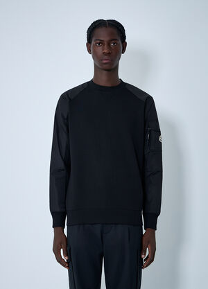 Moncler Logo Motif Sweatshirt Black mon0162002