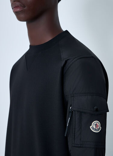 Moncler Logo Motif Sweatshirt Black mon0162002