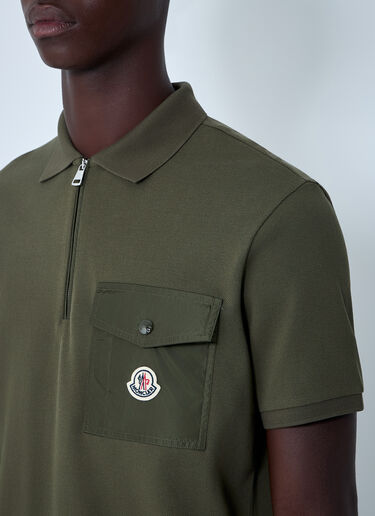 Moncler Logo Motif Polo Shirt Green mon0162008