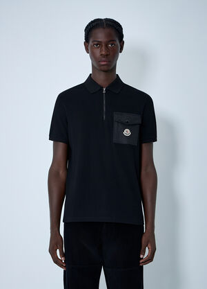 Moncler Logo Motif Polo Shirt Black mon0162009