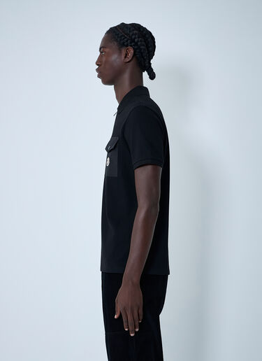 Moncler Logo Motif Polo Shirt Black mon0162009
