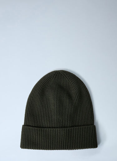 Logo Motif Beanie Hat Moncler Logo Motif Beanie Hat Khaki mon0162018