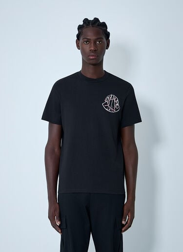 Logo Motif T-Shirt Moncler Logo Motif T-Shirt Black mon0162025