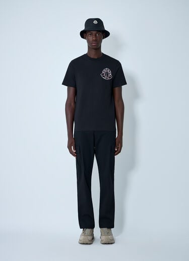 Logo Motif T-Shirt Moncler Logo Motif T-Shirt Black mon0162025