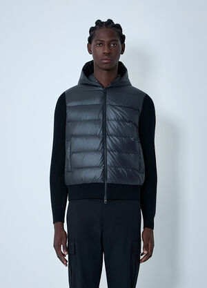 Moncler Wool And Quilted Cardigan Black mon0162028