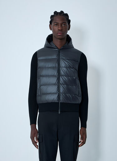 Wool And Quilted Cardigan Moncler Wool And Quilted Cardigan Black mon0162028