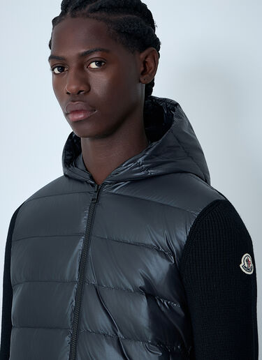 Wool And Quilted Cardigan Moncler Wool And Quilted Cardigan Black mon0162028