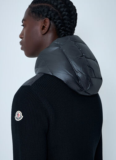 Wool And Quilted Cardigan Moncler Wool And Quilted Cardigan Black mon0162028