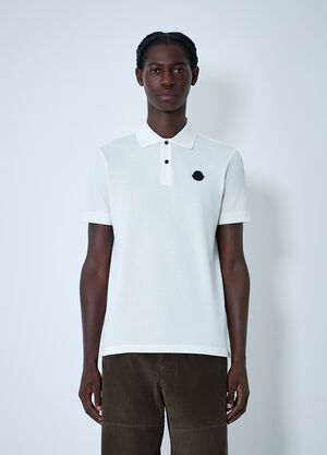 Moncler Logo Motif Polo Shirt White mon0162030