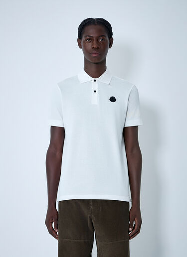 Moncler Logo Motif Polo Shirt White mon0162030