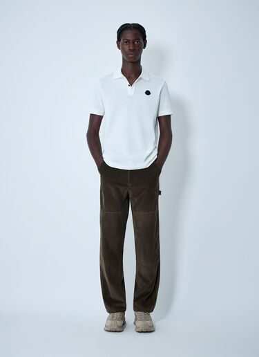 Moncler Logo Motif Polo Shirt White mon0162030