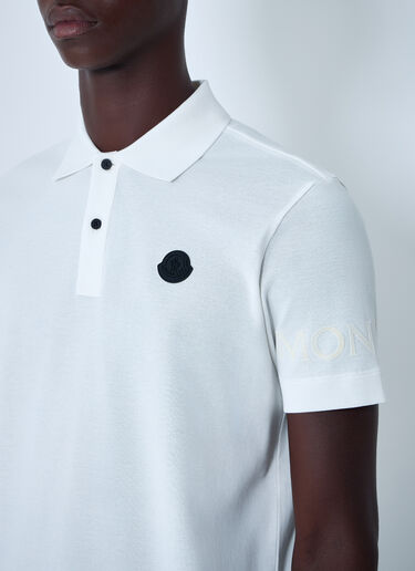 Moncler Logo Motif Polo Shirt White mon0162030