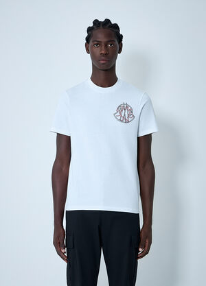 Moncler Logo Motif T-Shirt White mon0162037
