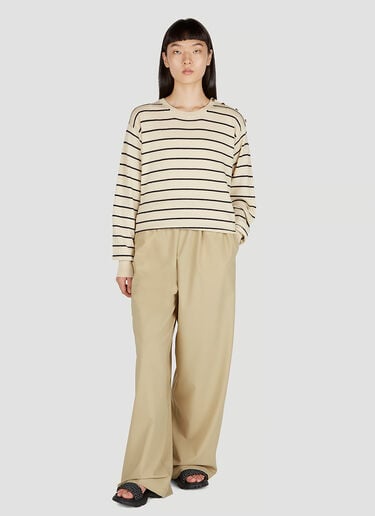 Striped Sweater Moncler Striped Sweater Beige mon0252044