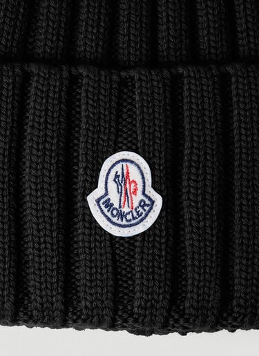 Moncler 徽标贴饰无檐便帽 黑色 mon0253029