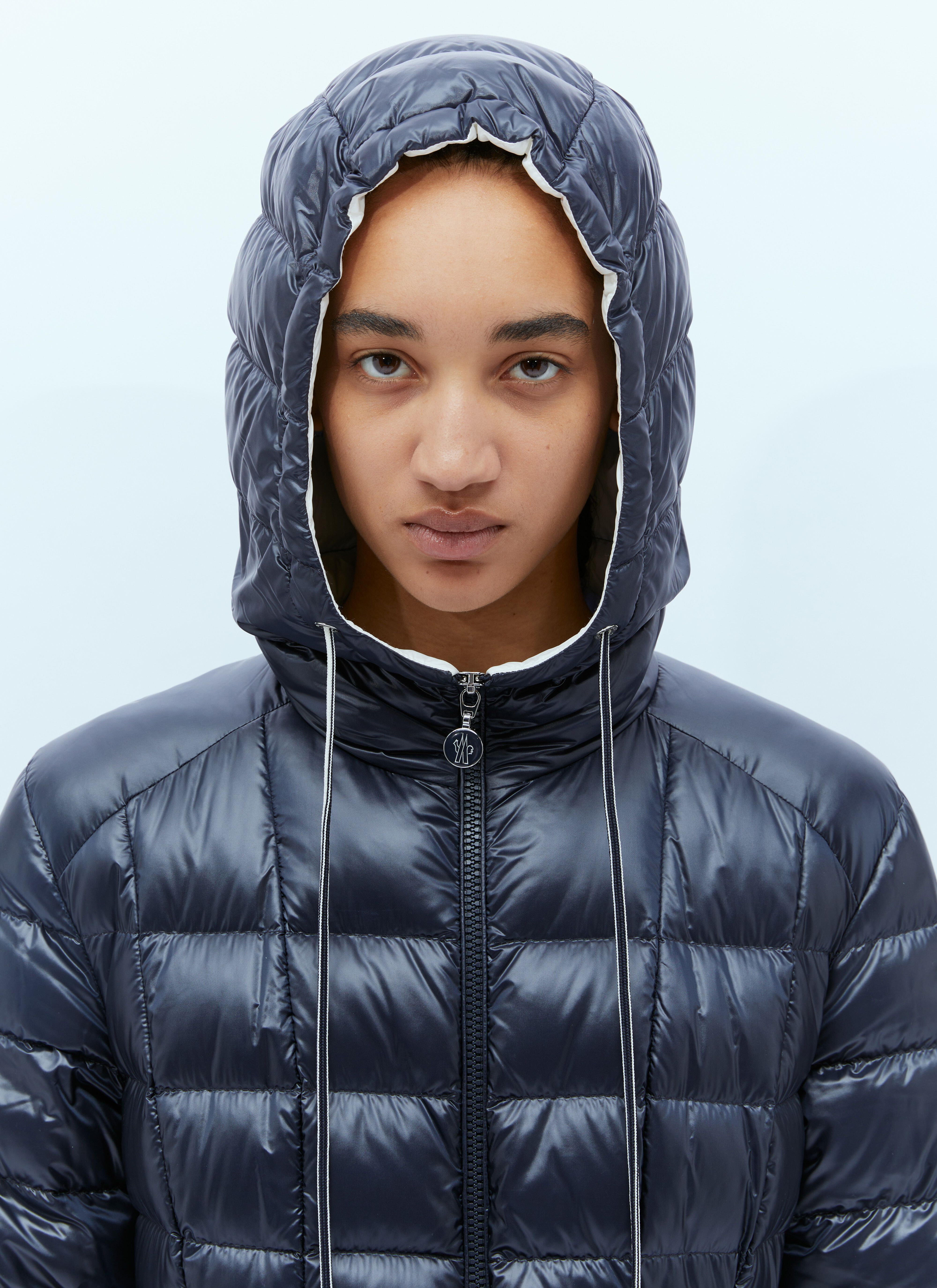 Moncler Women's' Amintore Long Down Jacket in Navy | LN-CC®
