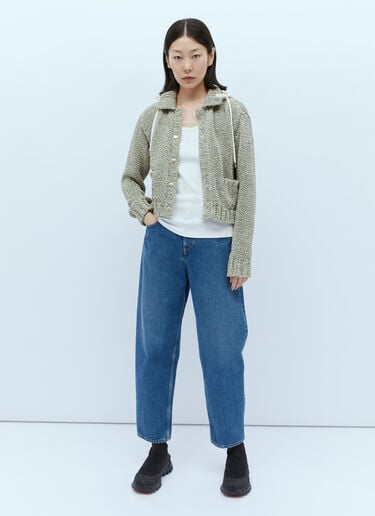Marled Knit Cardigan Moncler Marled Knit Cardigan Green mon0256026