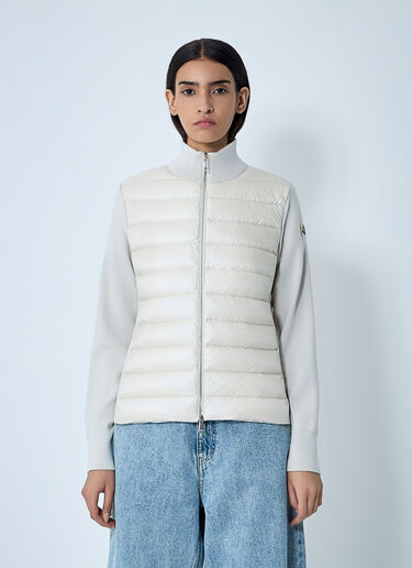 Quilted Cardigan Moncler Quilted Cardigan White mon0261033