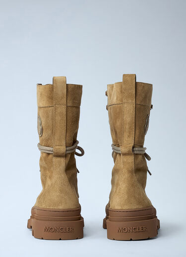 Moncler Vera Logo Patch Boots Camel mon0261052