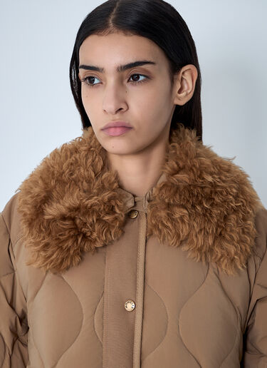 Quintin 3-In-1 Shearling-Trimmed Short Down Jacket Moncler Quintin 3-In-1 Shearling-Trimmed Short Down Jacket Camel mon0262005