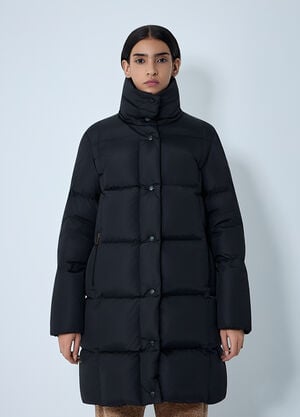 Moncler Little Long Down Coat Black mon0262013