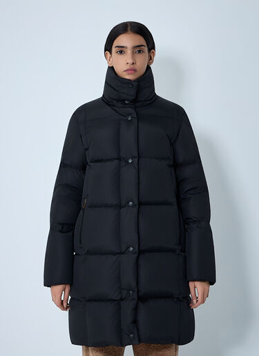 Moncler Little Long Down Coat Black mon0262013