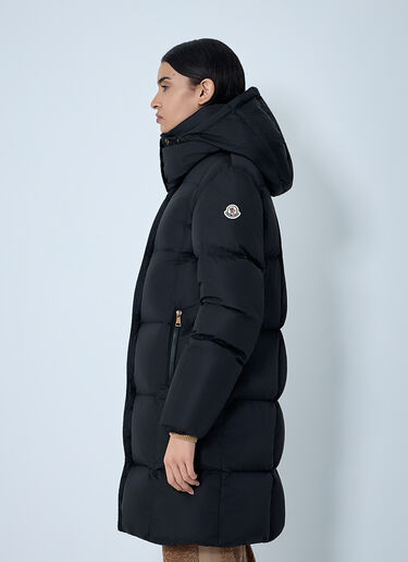 Moncler Little Long Down Coat Black mon0262013