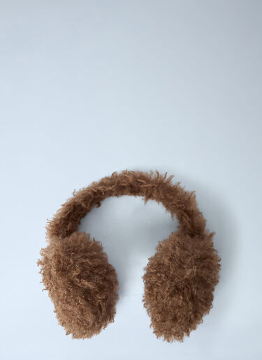 Moncler Logo Motif Ear Muffs Camel mon0262018