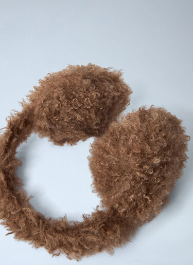 Moncler Logo Motif Ear Muffs Camel mon0262018