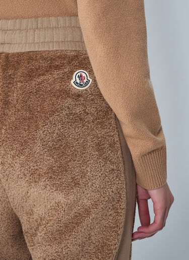 Moncler Logo Motif Track Pants Camel mon0262022