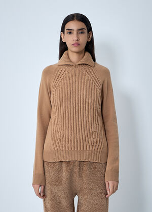 Moncler Cashmere-And-Wool-Blend Sweater Camel mon0262027