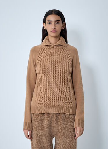 Cashmere-And-Wool-Blend Sweater Moncler Cashmere-And-Wool-Blend Sweater Camel mon0262027
