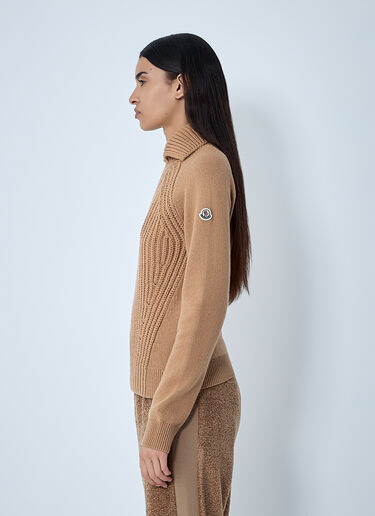 Cashmere-And-Wool-Blend Sweater Moncler Cashmere-And-Wool-Blend Sweater Camel mon0262027