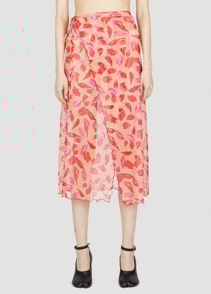 Marco Rambaldi Lips Wrap Beach Skirt Orange mra0252003
