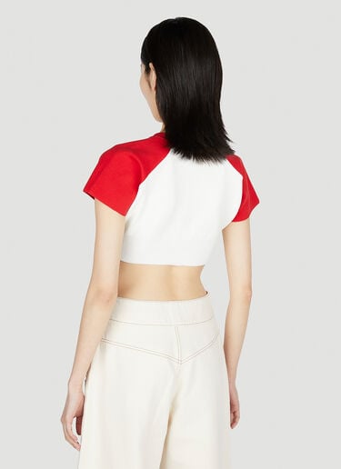 Cropped Baseball Top Meryll Rogge Cropped Baseball Top White mrl0252012