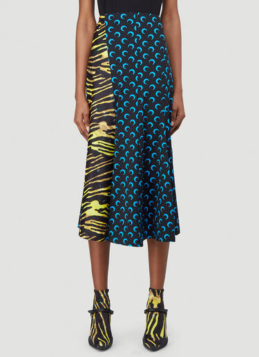 Contrast Panel Skirt Marine Serre Contrast Panel Skirt Black mrs0240013
