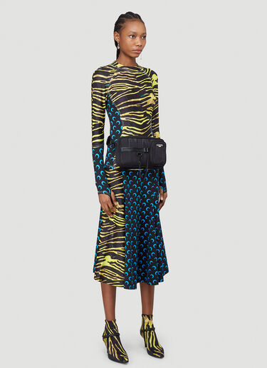 Contrast Panel Skirt Marine Serre Contrast Panel Skirt Black mrs0240013