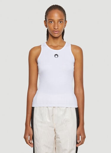 Marine Serre Crescent Moon Vest White mrs0241007