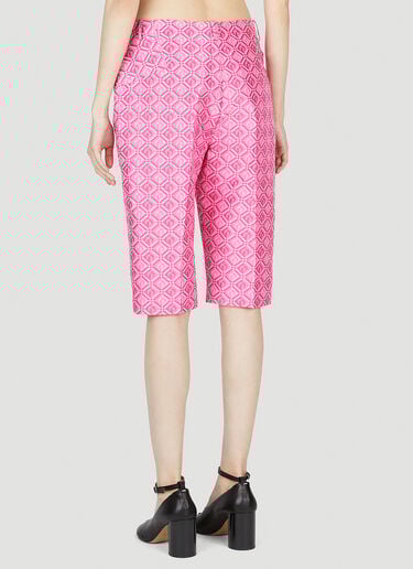 Marine Serre Moon Diamant Bermuda Shorts Pink mrs0246005