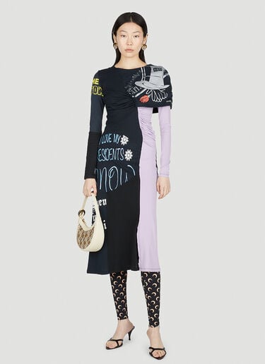 Graphic Panel Dress Marine Serre Graphic Panel Dress Black mrs0252002