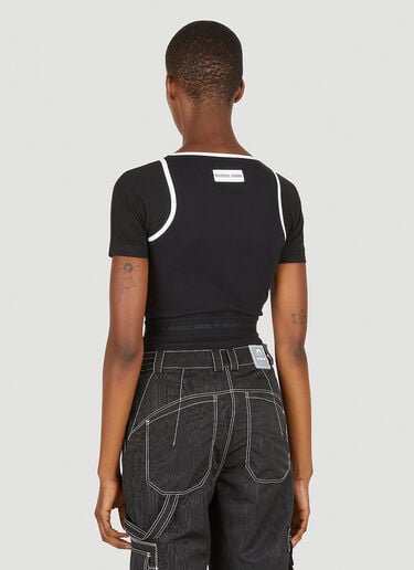 Contrast Trim Bodysuit Marine Serre Contrast Trim Bodysuit Black mrs0252004