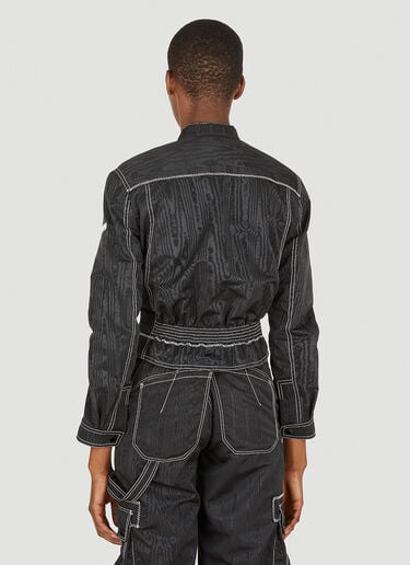 Contast Stitching Racing Jacket Marine Serre Contast Stitching Racing Jacket Black mrs0252005