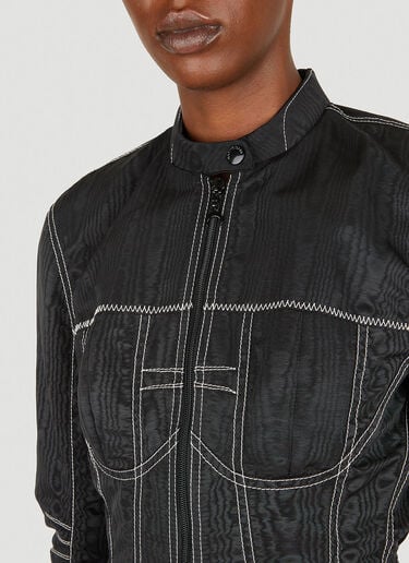 Contast Stitching Racing Jacket Marine Serre Contast Stitching Racing Jacket Black mrs0252005